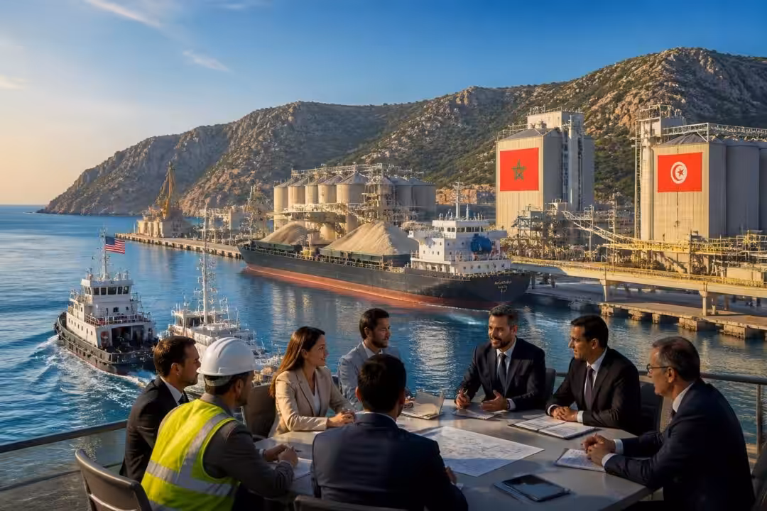 washington intensifie sa politique en méditerranée en collaborant étroitement avec le maroc et la tunisie pour sécuriser l'approvisionnement en phosphates, ressources stratégiques vitales.