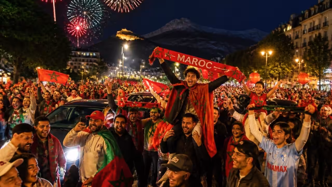 Grenoble en fête : l’euphorie après la victoire marocaine en huitième de finale de la Coupe du monde