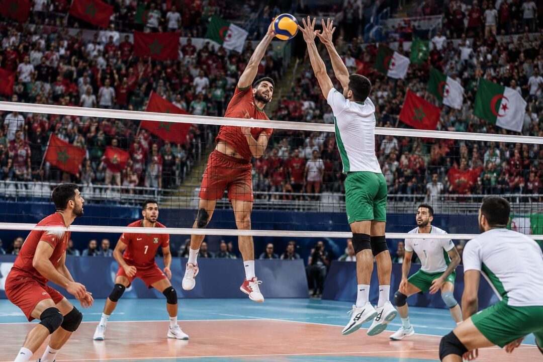 maroc–algérie : suivez le derby maghrébin de volley-ball, une rencontre décisive où les deux équipes se disputent la médaille de bronze.